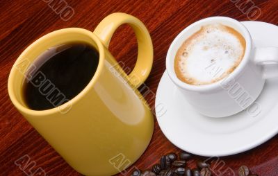 Two cups of coffee