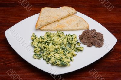 Eggs with spinach 2