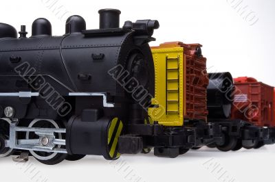Locomotive and freight cars