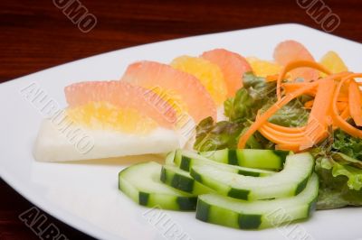 Lettuce salad. Close-up