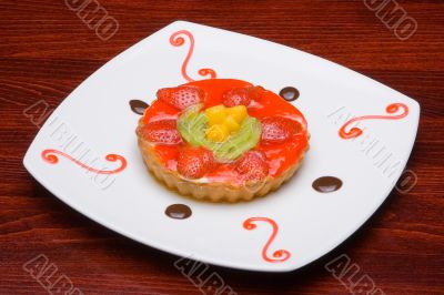 Cake of strawberry