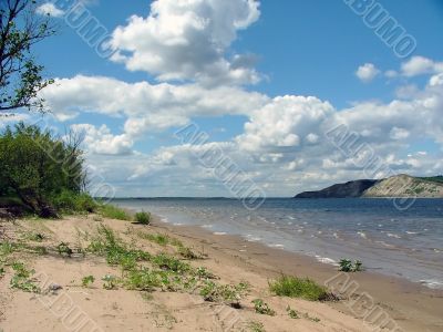 two riversides Volga, landscape