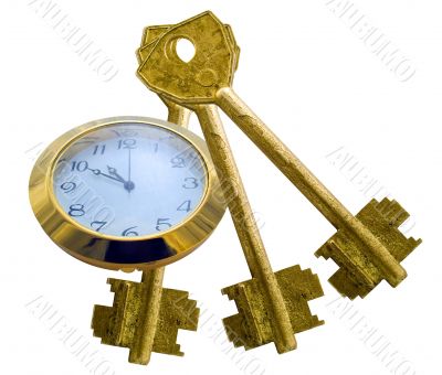 Hours and three old metal keys