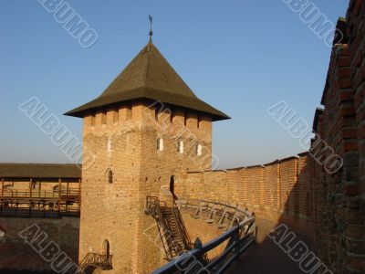Ancient castle walls and towers