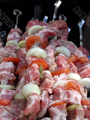 Caucasian barbeque shashlyk