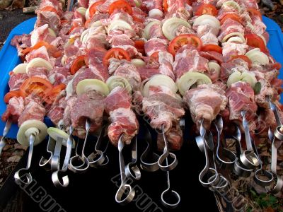 Caucasian barbeque shashlyk