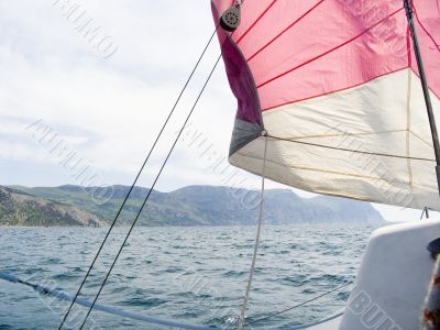 Walk on a yacht