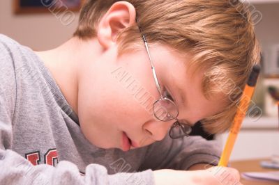 boy studying