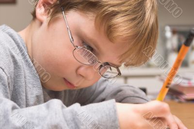 boy studying