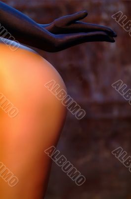 backside with hand