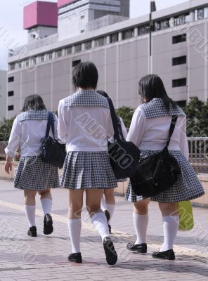 Japanese schoolgirl group