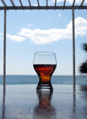 Glass with a wine