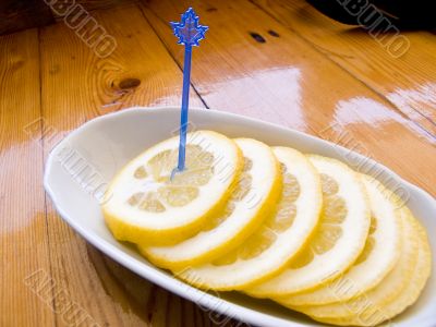Segments of a lemon