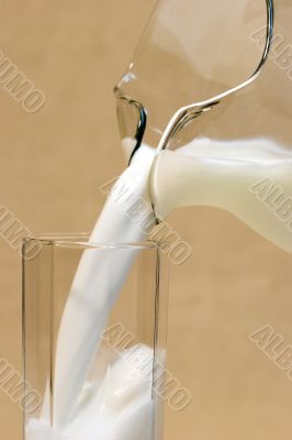 flowing milk