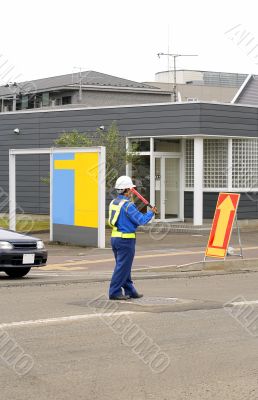 Man directing traffic 2