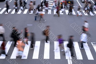 People crossing the street