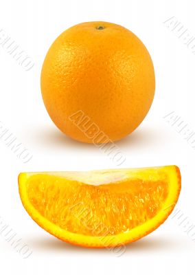 Fresh orange isolated