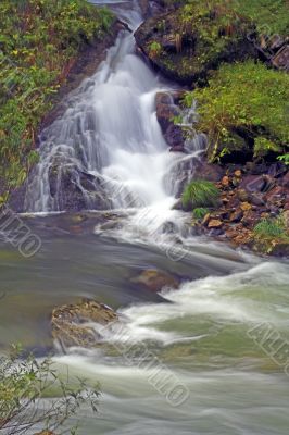 Waterfall and river