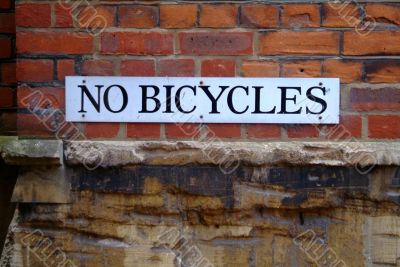 no bicycles