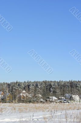russian village in winter