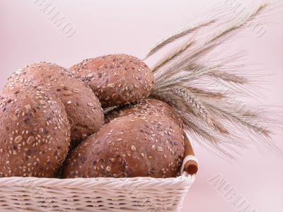 basket full of fresh rolls