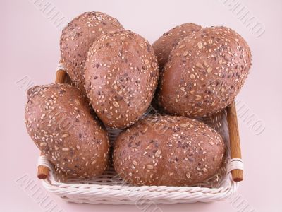 basket full of fresh rolls