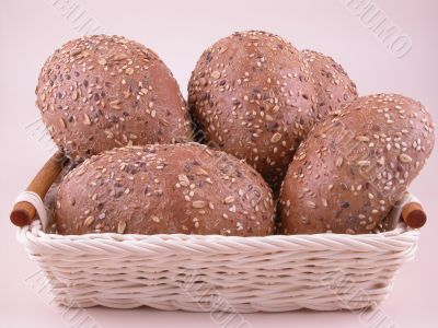 basket full of fresh rolls