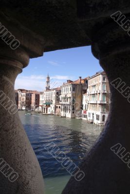 View of St Mark`s Bell tower and Grand Canal