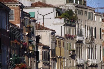Canalside houses in Venice