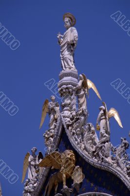 Close up of Statue of St Mark