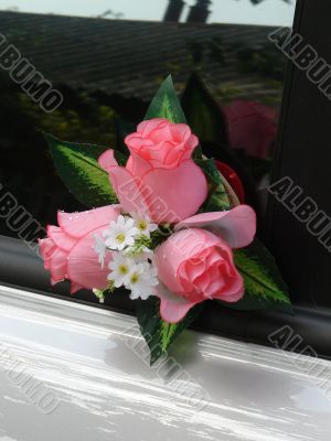 Wedding decorations with flower bouquet