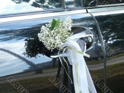 Wedding decorations with flower bouquet