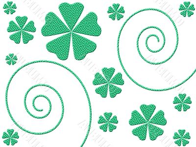 Flowers and spiral design