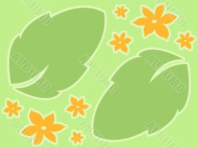 Flowers and leaves