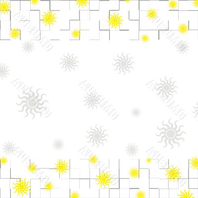 Borders and sun pattern