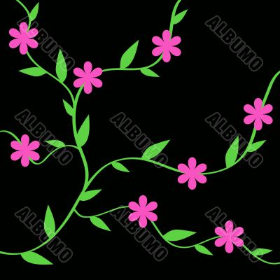 Flowers and leaves design