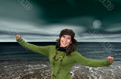 Woman in the beach