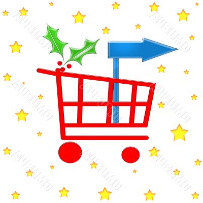 Christmas shopping cart