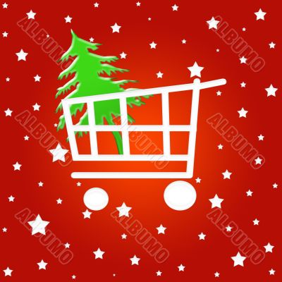 Christmas shopping cart