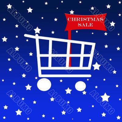Christmas shopping cart