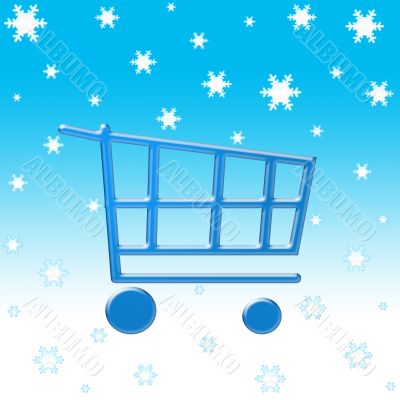 Christmas shopping cart