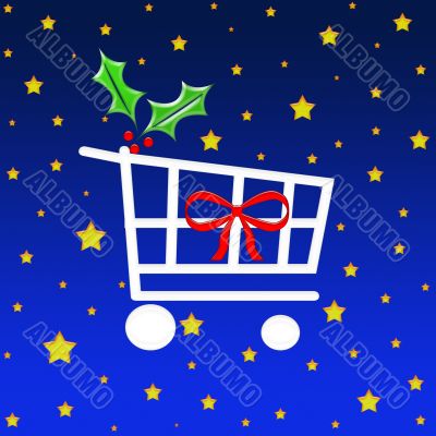 Christmas shopping cart