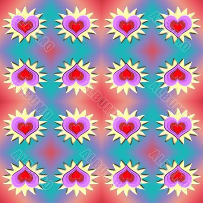 Seamless Hearts background