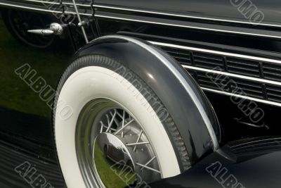 Detail of a classic car