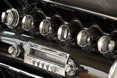 Detail of a classic car