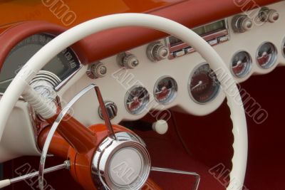 Detail of a classic car