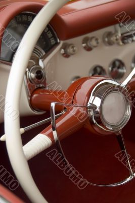Detail of a classic car