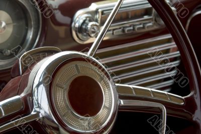 Detail of a classic car
