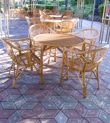 Tables in cafe