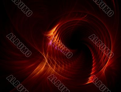 Red Tunnel Fractal